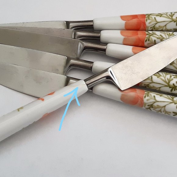 Noritake Forks Knieves Stainless Steel Porcelain Handle Flatware The Bright Side - Picture 14 of 14